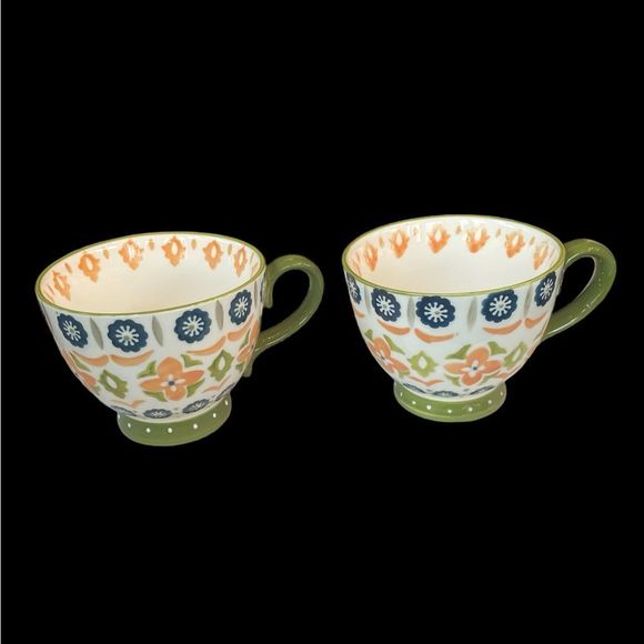 Set of 6 Hand Painted Mugs with Beautiful European Designs - Picture 5 of 5